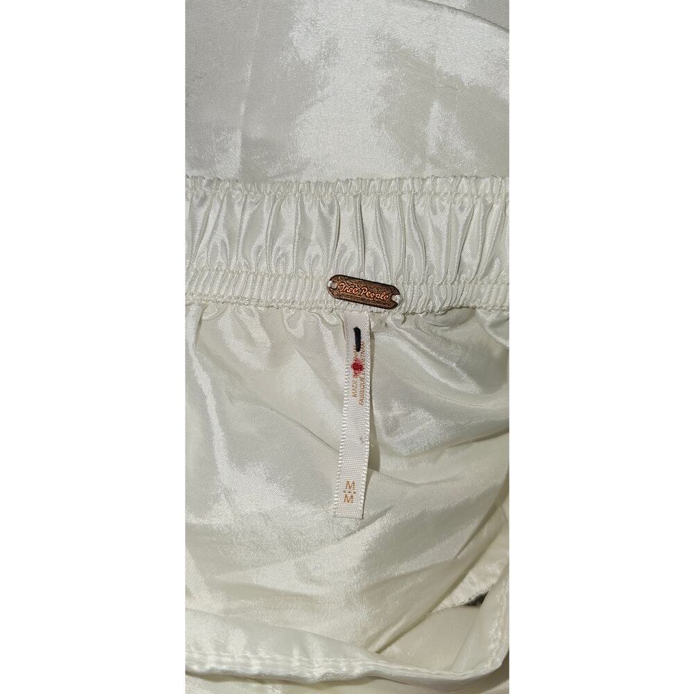 New FREE PEOPLE Emery Drop-Waist Midi Skirt $128 MEDIUM White Elastic - Picture 7 of 7